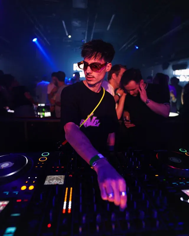 DJ mixing at La Nuit